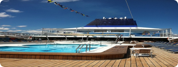 Sunny day by the pool